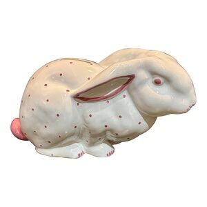 Tiffany & Co. White and Pink Ceramic Bunny with Key
